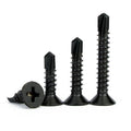 #6 #8 #10 #12 Stainless Steel 410 Black Zinc Plated Phillips Flat Head Tek Sheet Metal Self Drilling Screws