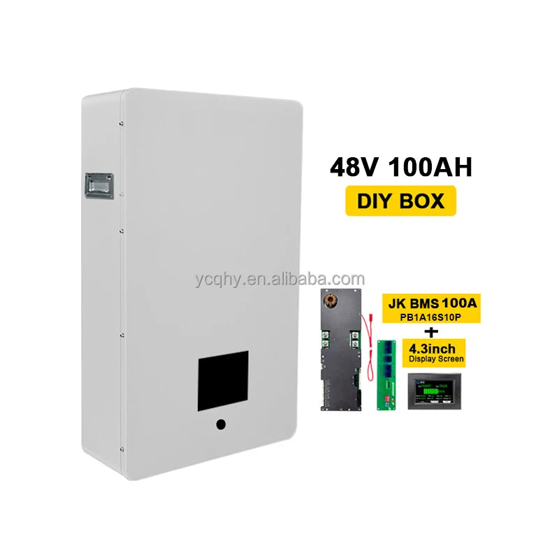 5kw Box Metal Wall Mount Battery Box Diy Battery case for Lifepo4 Battery Jk Bms