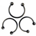 16G Surgical Steel Nose Septum Horseshoe Hoop Earring Eyebrow Tragus Lip Piercing Ring Balls 6-12mm Body Piercing Products