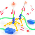 Air Pump Shooting Rocket Launcher Toy Shoots up to 100 Feet EVA Foam Rockets Toy Outdoor Sport Toy Sport Game for Kids