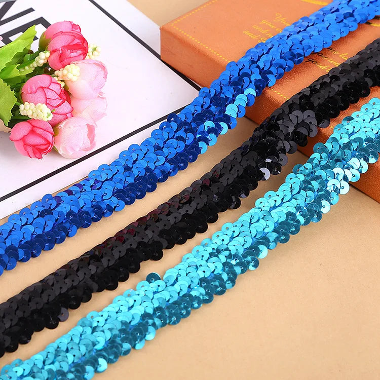 Hot sale spot wholesale sequin elastic lace DIY jewelry materials new fashion clothing accessories lace Tiras de lentejuelas