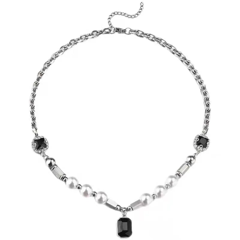 Choker Necklace Pearl Gem Hot Sale Wholesale Fashion Jewelry Hip Hop Punk for Men Vintage Jewelry Zircon 6pcs Zg