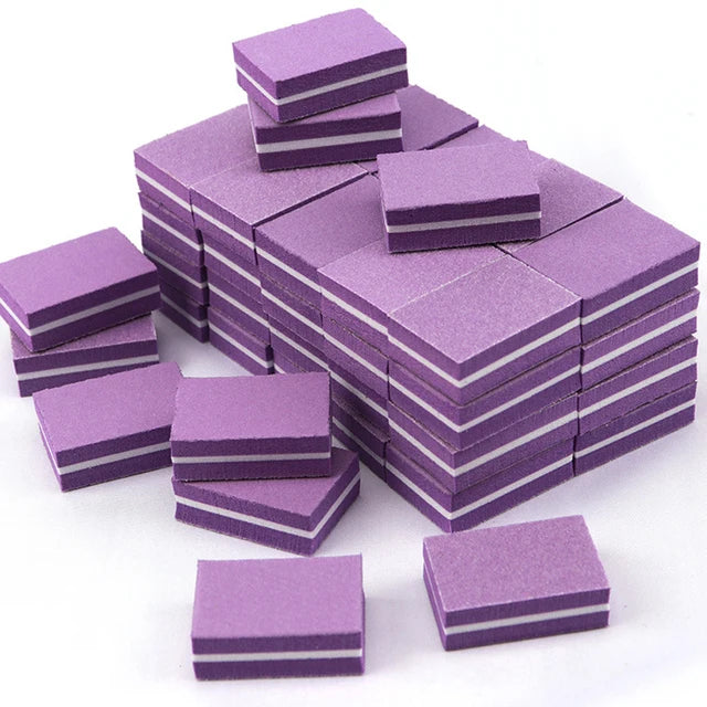 Mini Sponge Nail Buffer File Blocks Sanding Polishing 100/180 Double Sided Nail Art Files Buffer Manicure Kit Accessories