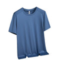 Wholesale Men's Casual Seamless Ice Silk T-Shirt Quick-Drying Oversized Sports Top Breathable Solid T-Shirt