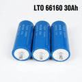 LTO 66160 Lithium Titanate Battery 2.3V 30Ah Rechargeable Cylindrical Cell 30000 Cycles 10C Discharge for Solar and Car Audio