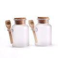 Hot Sale Frosted Matte PET Food Container 100ml 200ml 300ml Bath Salt Bottle Cork Spoon Custom Logo Printing Pump for Packaging