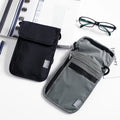 Fashionable Waterproof Nylon Travel Wallet Neck Pouch with Lanyard for Passport Cards and Notepads