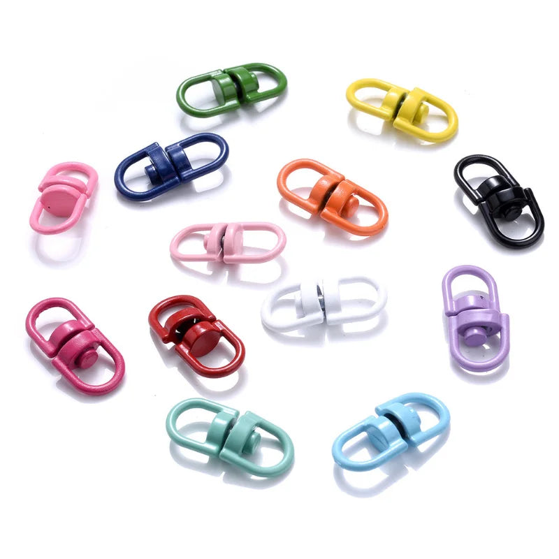 DIY Zinc Alloy Swivel Ring Paint Color 8-shaped Connecting Swivels Hook for Key Chains and Jewelry Accessories