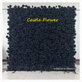 FW535 CASTLE Elegant Artifical Flower Wall Black Silk Roses Backdrop 3D Flower Wall Backdrop Decoration