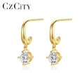 CZCITY Sterling Silver 925 Popular Earing Woman Small Ear Hook Minimalist Jewelry 2026 Gold Drop Earring
