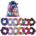New Rainbow Scrunchies Laser Metallic Hair Scrunchies Hair Band Girls Ponytail Holder Elastic Band hair ties