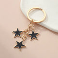 Manufacturer Colorful Star Pendant Metal Key Chains Holder Designer Charm Key Tag Ring Bag Backpack Accessories Car Key Chain