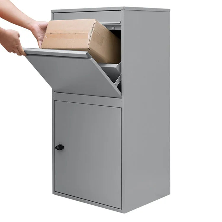 Wall-Mounted Outdoor Parcel Box - Large Capacity Waterproof Steel Delivery Box for E-commerce Seller