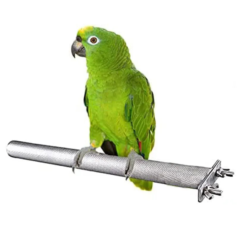 Parrot Bird Perch Stand Stainless Steel Adjustable Perch Stick Parrot Sanding Perch Stick Bird Claw Grinding Perch Stick