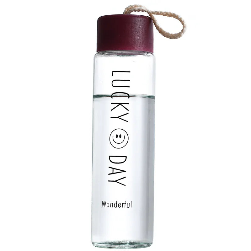 Customization 12oz and 350ml Portable Slim Frosted Glass Water Bottles for Milk and Coffee