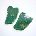 Diy Moss Agate Gua Sha Private Label Guasha Stone for Personal Health