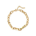 New Trendy Silver Black Gold Plated Stainless Steel Non Tarnish Link Chain Bracelet for Women Girls