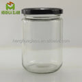 10oz 300ml Round Wide Mouth Glass Jam Jar clear Pickles Mayonnaise Honey Food Storage Glass Jar with Black Metal Lid Wholesale