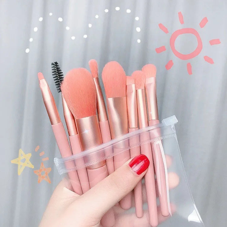 Hot Selling Portable Macaron Makeup Brushes Pure Color Soft Eyeshadow Brush Custom logo Makeup Brush Set