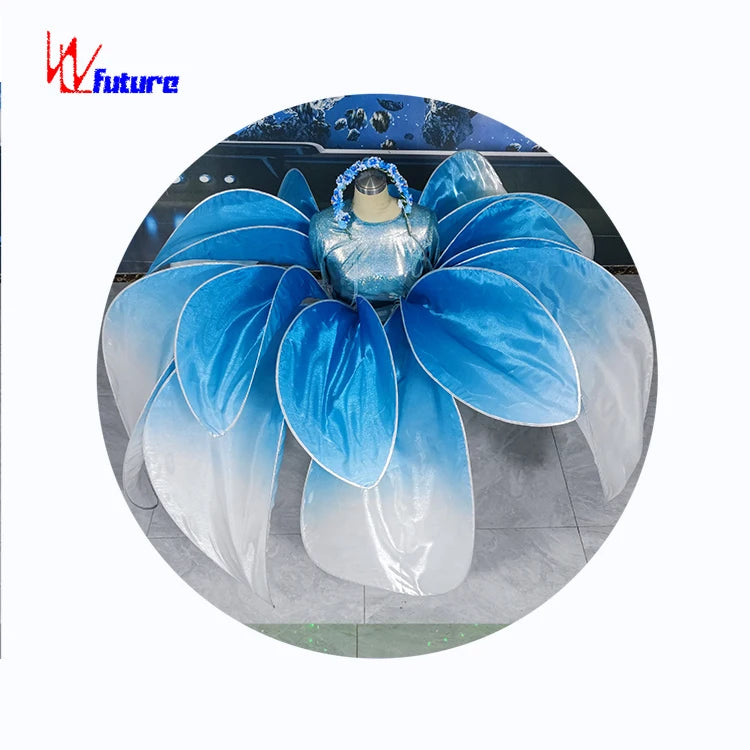 Beautiful LED Pixel Luminous Flower Dress for Ballroom Performance Entertainment Girl Dress 1 Piece for Dance Stage Show
