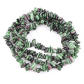 Natural Ruby Zoisite Crafting Key Chain Jewelry Accessories Ruby Zoisite Drilled Chip Stone Irregular Shaped Beads
