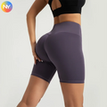 High Waist Ladies' Athletic Gym Shorts Spandex Yoga Pants with Push-up Feature XS to XL Summer Solid Print Designs ODM Leggings