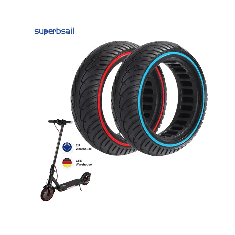 Superbsail EU Stock Original Durable Tire for Xiaomi M365 MI Scooter Tyre Solid Hole Tires Shock Absorber Escooter Rubber Wheel