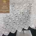Manufacturers Wholesale Dress Fashion Lace Fabric Hollow Heart Embroidery Lace Fabric Clothing Polyester Lace Fabric