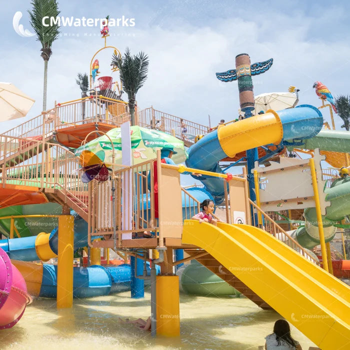 Outdoor Fun Amusement Aqua Park With Pool Kid Slide for Children and Adults Water Park House Equipment MegaBDM