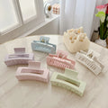 DOWELL 2022 Korean Hair Clip Simple Hair Accessories Medium Plastic Matte Hair Claw Clips