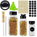 Square Glass Spice Containers 4oz Spice Jars Bottle