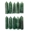 Natural Crystal Obelisk Healing Tower Green Strawberry Quartz Point