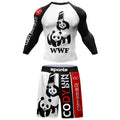 Digital Printed Men Active Wear Cool Fighting Clothes Grappling Rash Guard Sets Muay Thai Boxing Shorts Male Tracksuit
