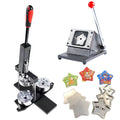 58mm Manual Star Shape Badge Making Machine Set DIY Custom Plastic Button Name Pin New Condition for Restaurant Industries