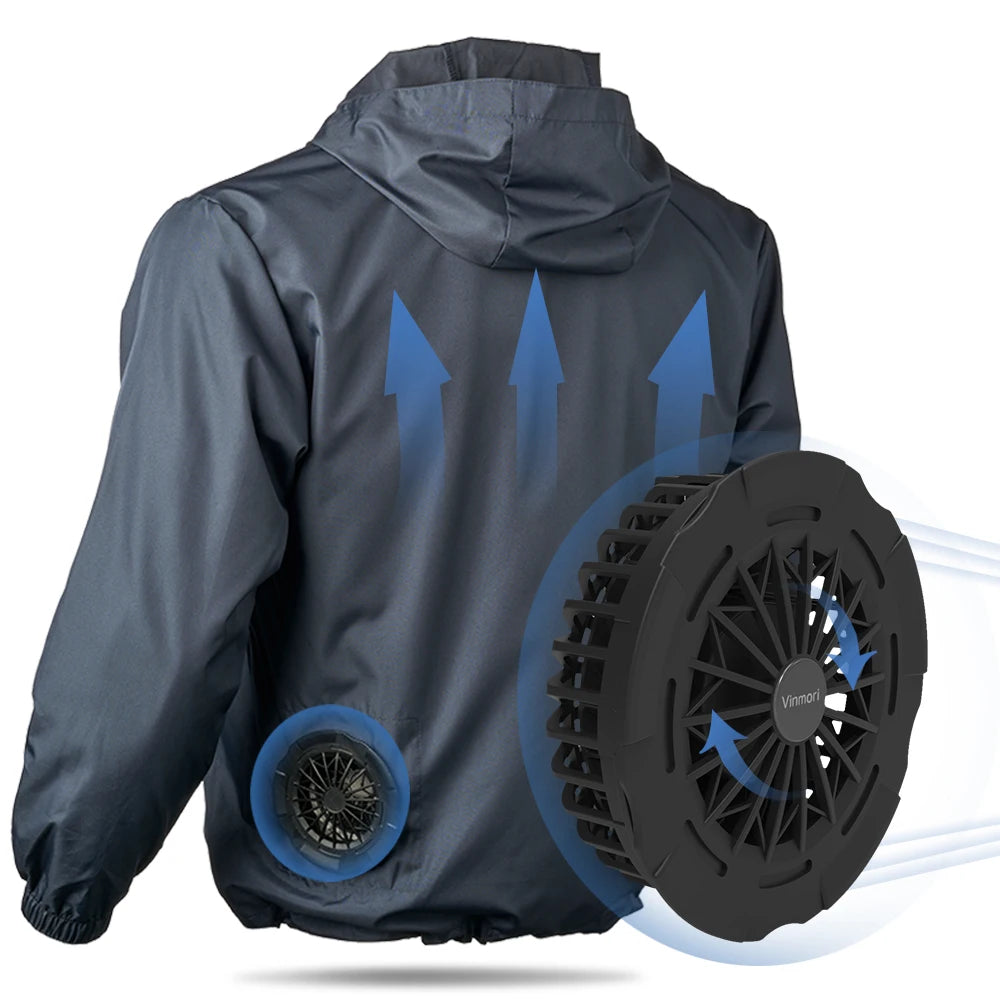 Water Resistant Air Conditioning Clothes Fan Sun Protection Cooling Jacket Fan Cooling Cloth