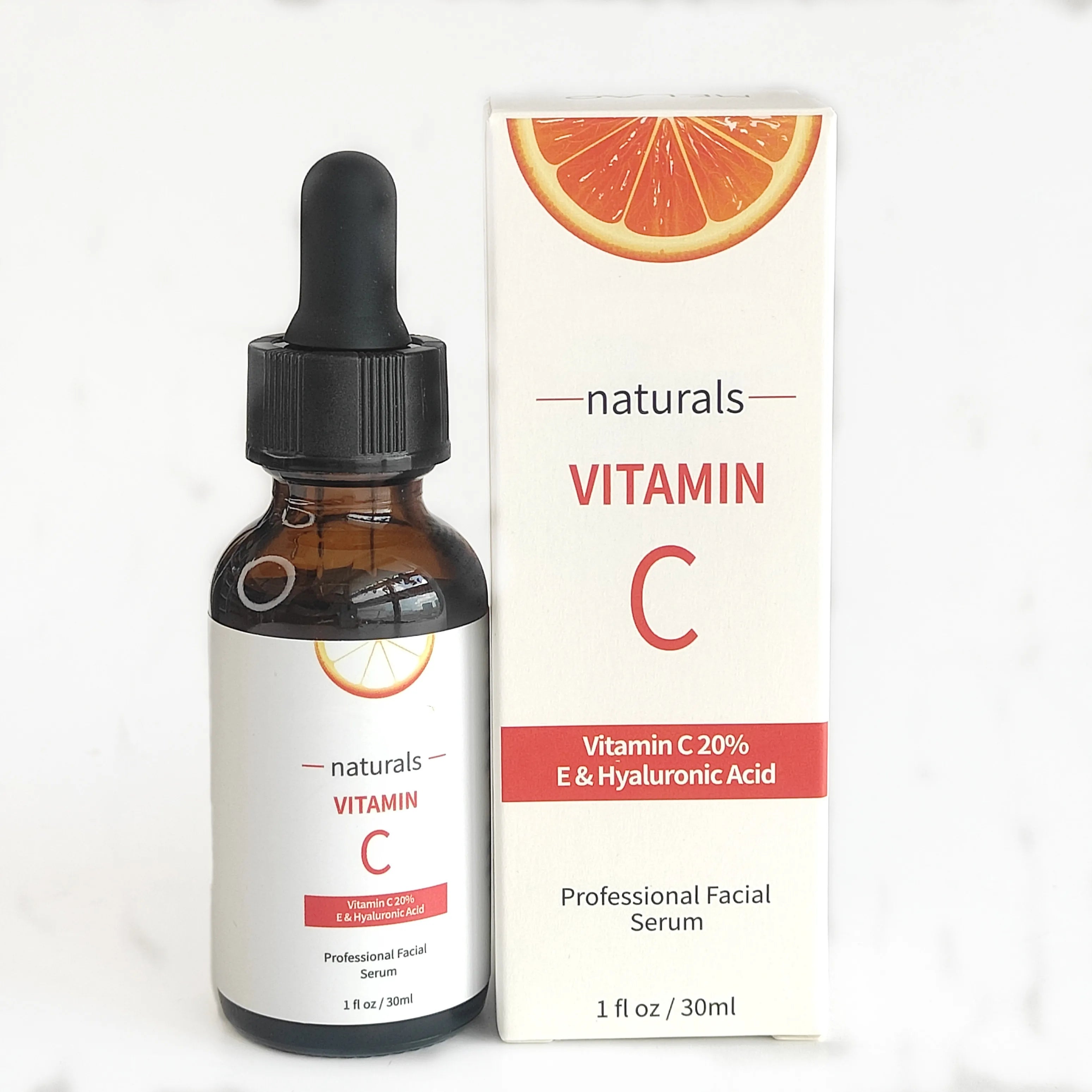 Vitamin C Organic Hyaluronic Acid Skin Whitening Anti-Wrinkle Moisturizing Anti-Aging Facial Serum Private Label