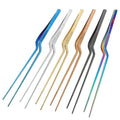 12 Inch 30CM Kitchen Culinary Tweezer Food Tong Stainless Steel Cooking Offset Tweezers Tongs