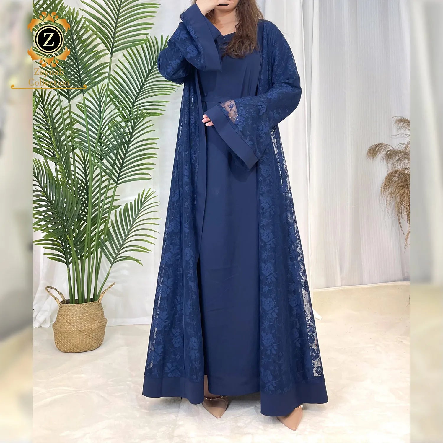 Zaynab Elegant Abaya Abaya Turkey Custom Fabric Material Arabic Fabric Black Turkish Egypt Elegant Abaya