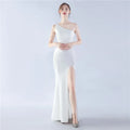 31288# Spot New Product 2024 Simple Satin Cloth Evening Dress Lady