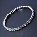 Luxury 4mm Tennis Bracelet Gold Silver Color Cubic Zirconia Jewelry Iced Out Chain Crystal Diamond Bracelet for Women Men