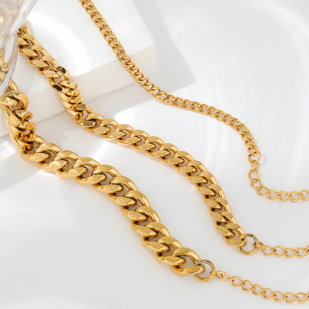 High End 18K Gold Plated Stainless Steel Bracelet for Women Link Chain Bracelet 2020 Jewelry Wholesale