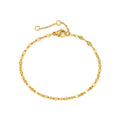 INS Simple Stainless Steel 14K Gold Plated 20cm Length Lip Chain Anklet Titanium Steel IP Plated Personalized Lip Chain Anklet
