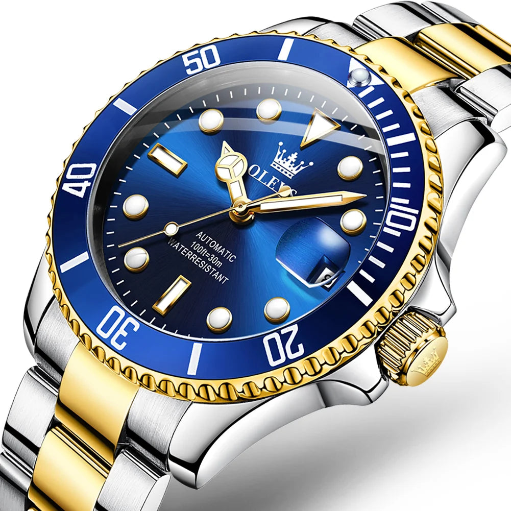 Top Brand Fashion Blue Dial Watch Men 3ATM Waterproof Date Clock Sport Watches Mens Quartz Wristwatch Relogio Masculino