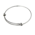 Fashion Silver Gold Color Plain Women Children DIY Jewelry Making Bracelets Adjustable Stainless Steel Bracelet Bangle