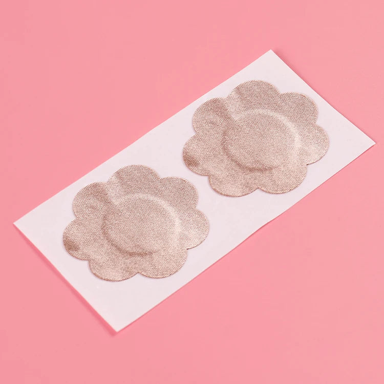 ultra Thin Breathable Disposable Nipple Pasties Invisible Flower Shape Nipple Cover for Evening Dress