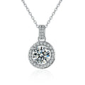 Wedding 925 Sterling Silver Jewelry 1-carat Moissanite Diamond Pendant Necklace Women