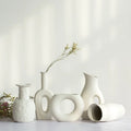 White Clay Modern Eco-Friendly Wedding Tabletop Vase Dried Flowers Living Room Dining Table Domestic Ornaments Factory Wholesale