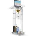 Transparent Podium Acrylic Host Desk MC Consultation Welcome Desk Acrylic Lecture Desk