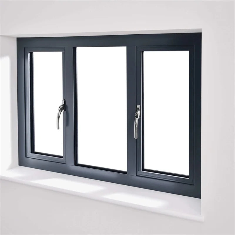 TOMA 2024 Modern Window Aluminum Casement Window Tempered Glass Casement Window with Hurriance Impact