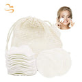 Hot Sales 3.15" Round Eco-friendly Bamboo Terry Makeup Remover Pads All Skin Soft Reusable Round Cleansing